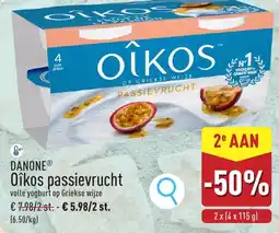 ALDI Danone oikos passievrucht aanbieding