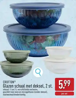 ALDI Crofton Glazen schaal met deksel aanbieding