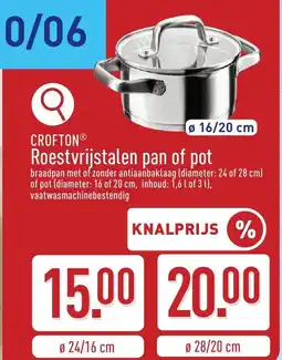 ALDI Croftonr Roestvrijstalen pan of pot aanbieding