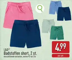 ALDI L&D Badstoffen short aanbieding