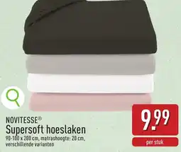 ALDI Novitesse supersoft hoeslaken aanbieding
