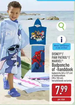 ALDI Disney/ paw patrol/ marvel badponcho of handdoek aanbieding