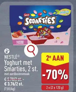 ALDI Nestlé yoghurt met smarties aanbieding