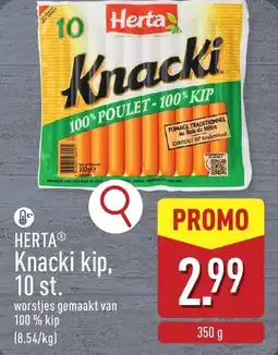 ALDI Herta knacki kip aanbieding