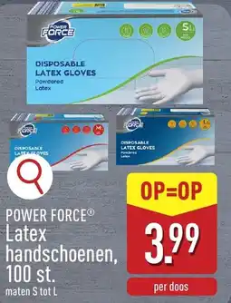 ALDI Power force latex handschoenen aanbieding