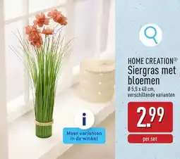 ALDI Home creation siergras met bloemen aanbieding