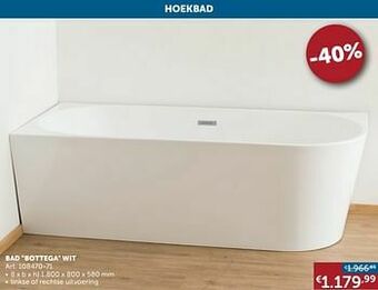 Zelfbouwmarkt Bad bottega wit aanbieding