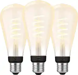 Coolblue Philips Hue Filament White Ambiance Edison XL 3-pack aanbieding
