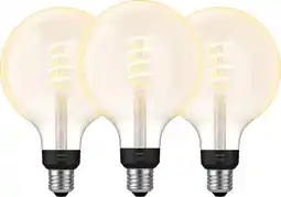 Coolblue Philips Hue Filament White Ambiance Globe XL 3-pack aanbieding
