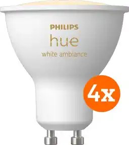 Coolblue Philips Hue White Ambiance GU10 4-pack aanbieding