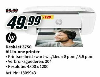 Hp deskjet 3750 all-in-one printer