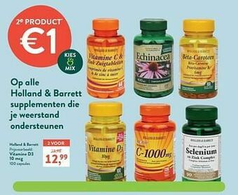 Holland & Barrett Vitamine d3 10 mcg aanbieding