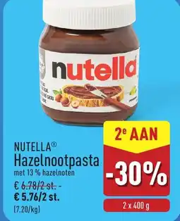 ALDI Nutella hazelnootpasta aanbieding