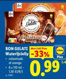 Lidl Bon gelati waterijslolly aanbieding