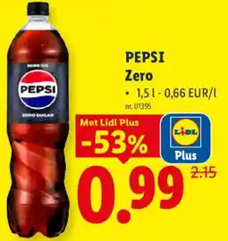 Lidl Pepsi zero aanbieding