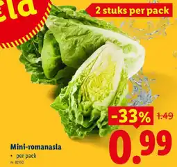 Lidl Mini-romanasla aanbieding