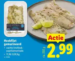 Lidl Heekfilet gemarineerd aanbieding