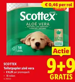 Lidl Scottex Toiletpapier aloë vera aanbieding