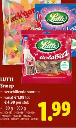 Lidl Lutti snoep aanbieding