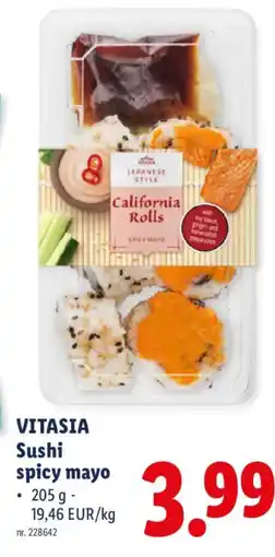 Lidl Vitasia sushi spicy mayo aanbieding