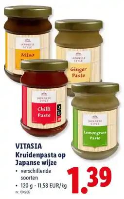 Lidl Vitasia kruidenpasta op japanse wijze aanbieding