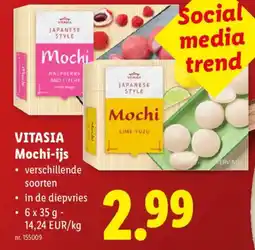 Lidl Vitasia mochi-ijs aanbieding