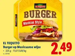 Lidl El tequito burger op mexicaanse wijze aanbieding