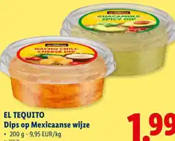 Lidl El tequito dips op mexicaanse wijze aanbieding