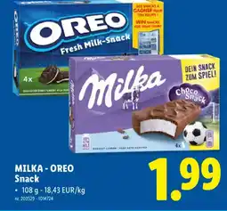 Lidl Milka - Oreo snack aanbieding