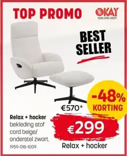 BE-Okay Relax + Hocker aanbieding