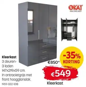BE-Okay Kleerkast aanbieding
