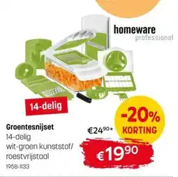 BE-Okay Homeware Professional Groentesnijset aanbieding