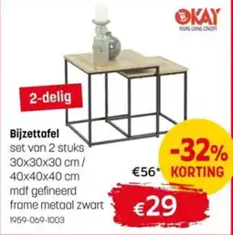BE-Okay OKay Bijzettafel aanbieding