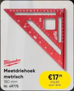 Toolstation Milwaukee Meetdriehoek metrisch aanbieding