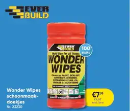 Toolstation Fever Build Wonder Wipes Schoonmaakdoekjes aanbieding