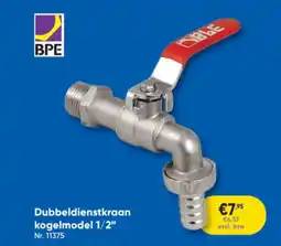 Toolstation BPE Dubbeldienstkraan Kogelmodel 1/2" aanbieding
