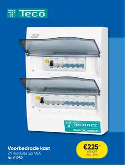 Toolstation Teco Voorbedrade kast aanbieding