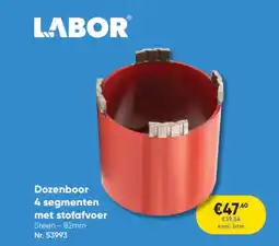 Toolstation Labor Dozenboor 4 Segmenten met Stofafvoer aanbieding