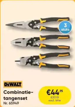 Toolstation DeWalt Combinatietangen Set aanbieding