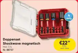 Toolstation Doppenset Shockwave Magnetisch aanbieding