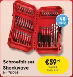 Toolstation Schroefbit set Shockwave aanbieding