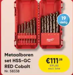 Toolstation Metaalboren set HSS-GC Red Cobalt aanbieding