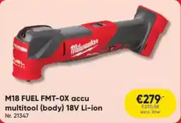Toolstation Milwaukee M18 FUEL FMT-OX accu multitool (body) 18V Li-ion aanbieding