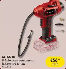 Toolstation Einhell CE-CC 18 Li Solo accu compressor (body) 18V Li-ion aanbieding