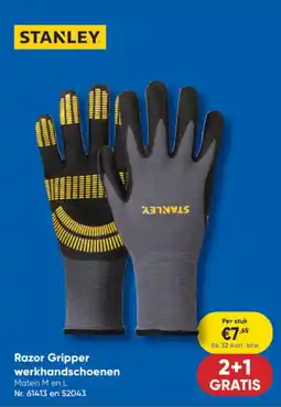 Toolstation Stanley Razor Gripper Werkhandschoenen aanbieding