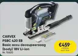Toolstation Festool Carvex PSBC 420 EB Basic Accu Decoupeerzaag (body) 18V Li-ion aanbieding