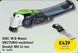 Toolstation Festool OSC 18 E-Basic Vecturo Multitool (body) 18V Li-ion aanbieding