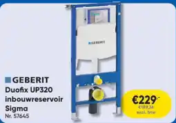 Toolstation Geberit Duofix UP320 Inbouwreservoir Sigma aanbieding