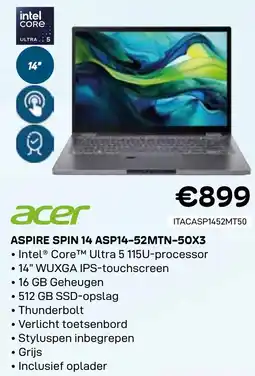 CompuDeals Acer Aspire Spin 14 ASP14-52MTN-50X3 aanbieding