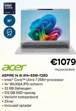 CompuDeals Acer Aspire 14 AI A14-53M-728D aanbieding